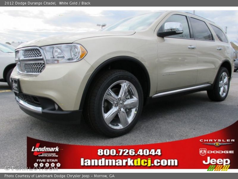 White Gold / Black 2012 Dodge Durango Citadel