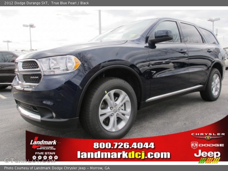 True Blue Pearl / Black 2012 Dodge Durango SXT