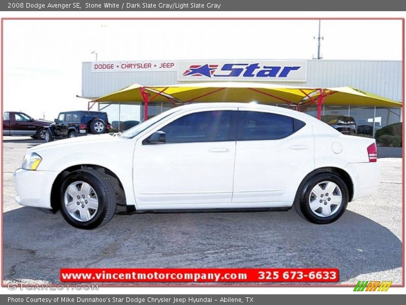 Stone White / Dark Slate Gray/Light Slate Gray 2008 Dodge Avenger SE