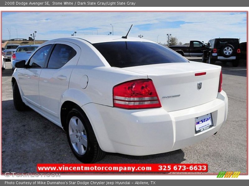 Stone White / Dark Slate Gray/Light Slate Gray 2008 Dodge Avenger SE