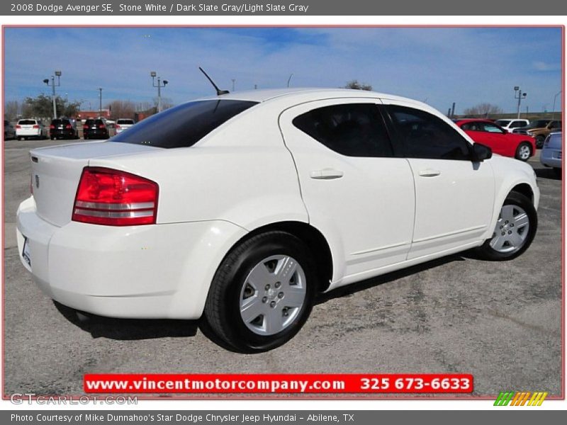 Stone White / Dark Slate Gray/Light Slate Gray 2008 Dodge Avenger SE