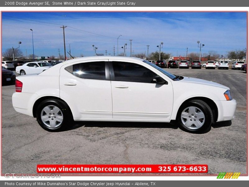 Stone White / Dark Slate Gray/Light Slate Gray 2008 Dodge Avenger SE