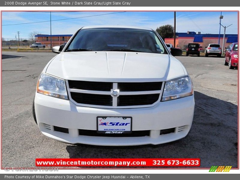 Stone White / Dark Slate Gray/Light Slate Gray 2008 Dodge Avenger SE