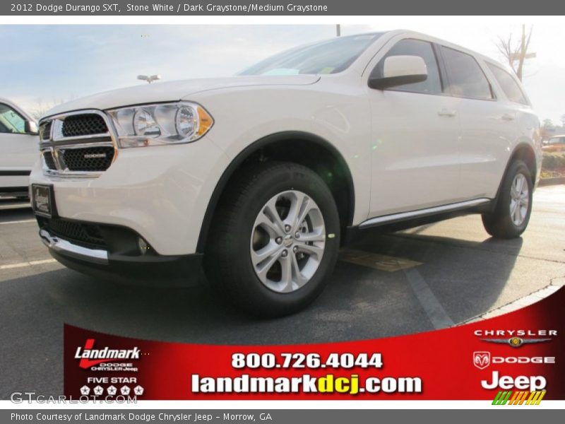 Stone White / Dark Graystone/Medium Graystone 2012 Dodge Durango SXT