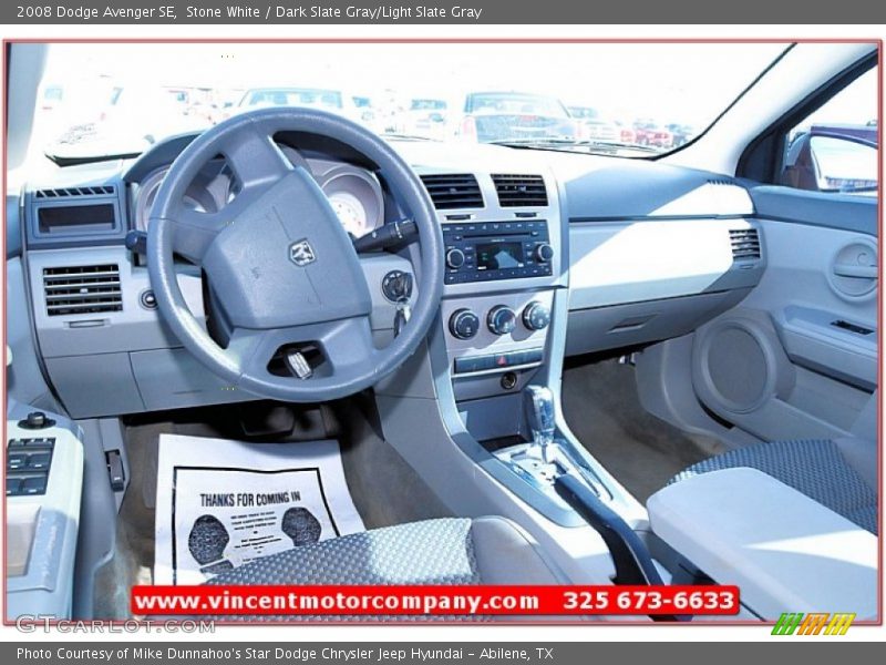 Stone White / Dark Slate Gray/Light Slate Gray 2008 Dodge Avenger SE