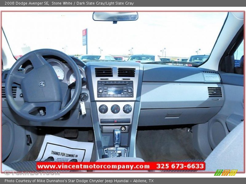 Stone White / Dark Slate Gray/Light Slate Gray 2008 Dodge Avenger SE