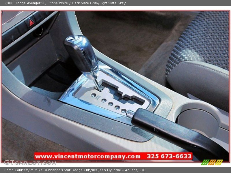 Stone White / Dark Slate Gray/Light Slate Gray 2008 Dodge Avenger SE