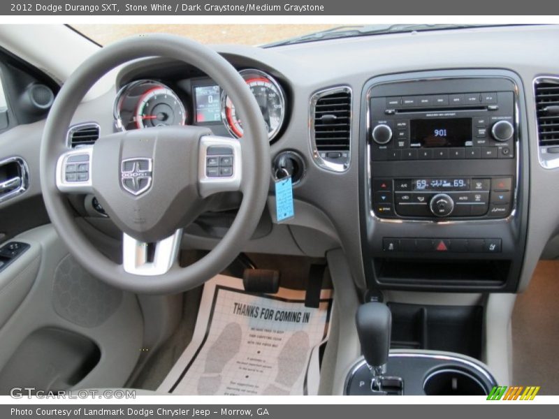 Stone White / Dark Graystone/Medium Graystone 2012 Dodge Durango SXT