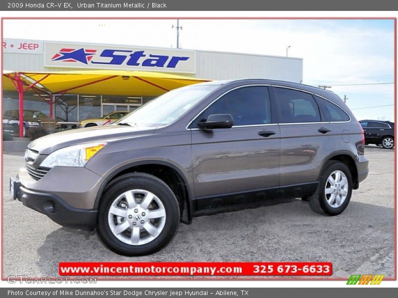 Urban Titanium Metallic / Black 2009 Honda CR-V EX