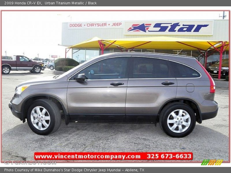 Urban Titanium Metallic / Black 2009 Honda CR-V EX
