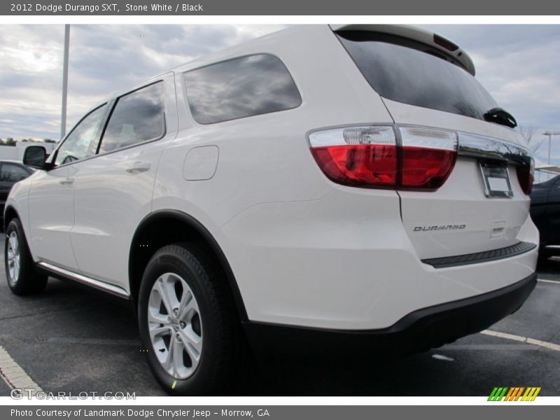 Stone White / Black 2012 Dodge Durango SXT