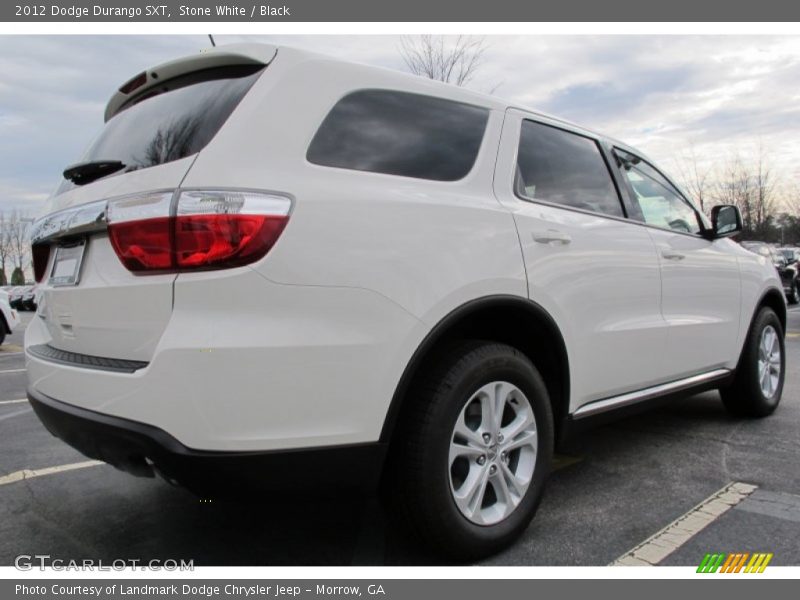 Stone White / Black 2012 Dodge Durango SXT