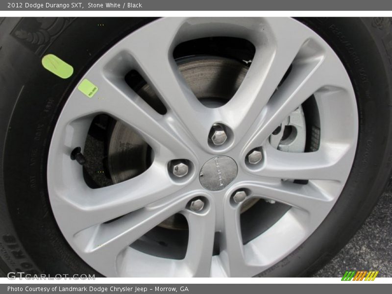 Stone White / Black 2012 Dodge Durango SXT