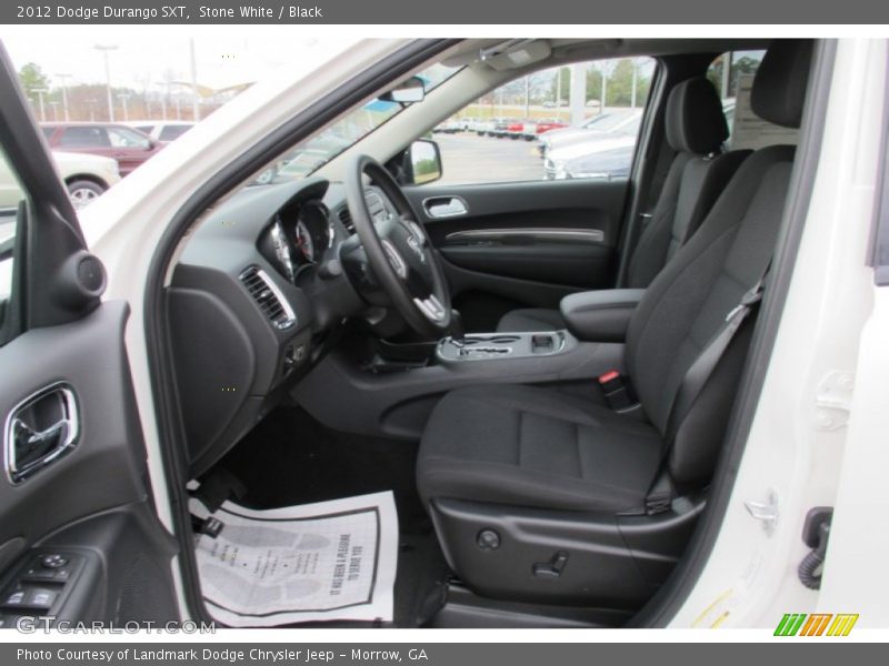 Stone White / Black 2012 Dodge Durango SXT