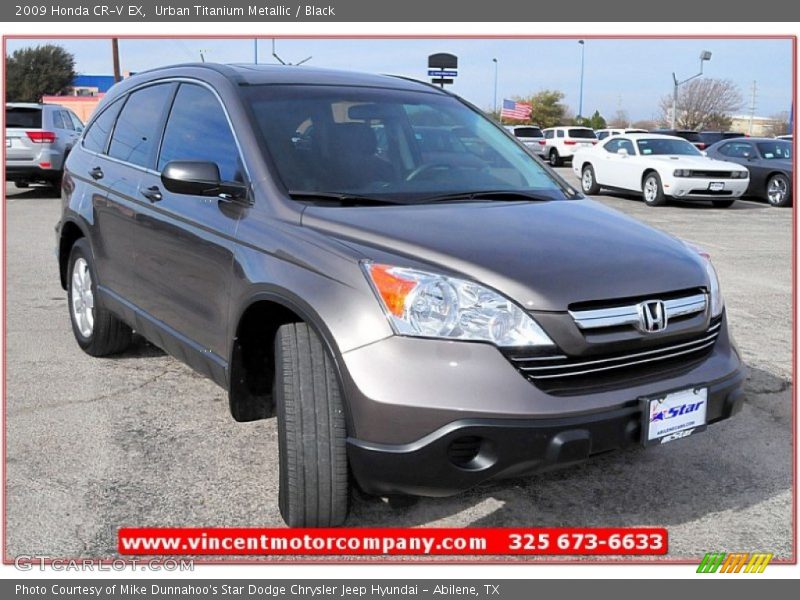 Urban Titanium Metallic / Black 2009 Honda CR-V EX