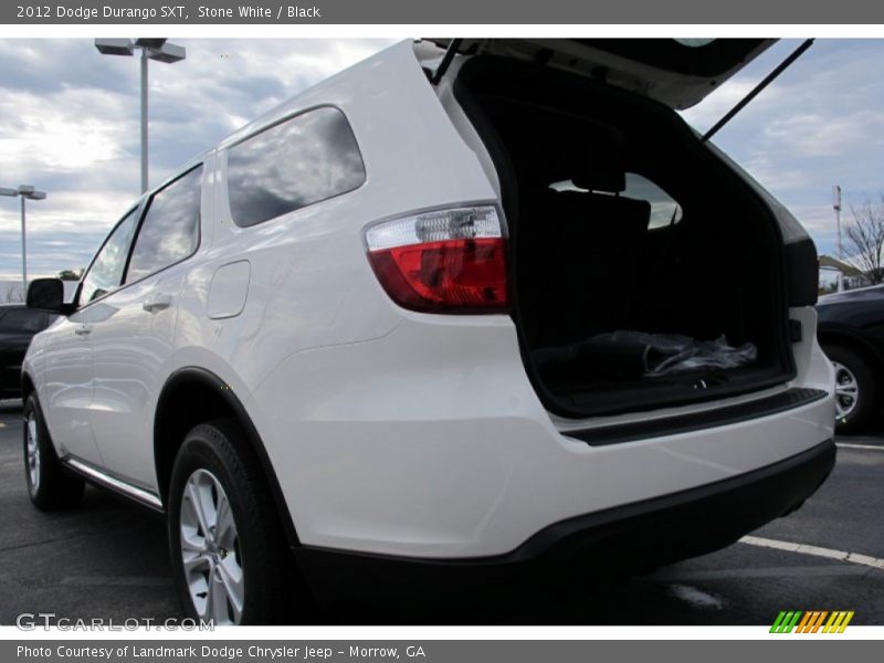 Stone White / Black 2012 Dodge Durango SXT