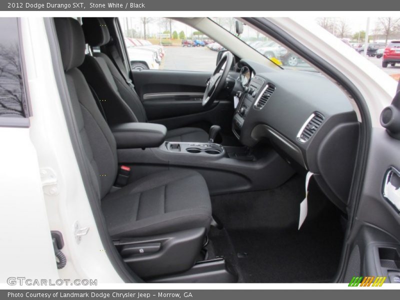Stone White / Black 2012 Dodge Durango SXT