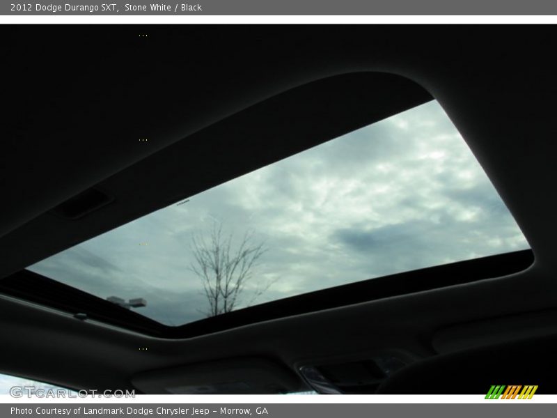 Stone White / Black 2012 Dodge Durango SXT