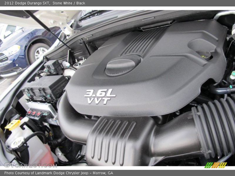 Stone White / Black 2012 Dodge Durango SXT