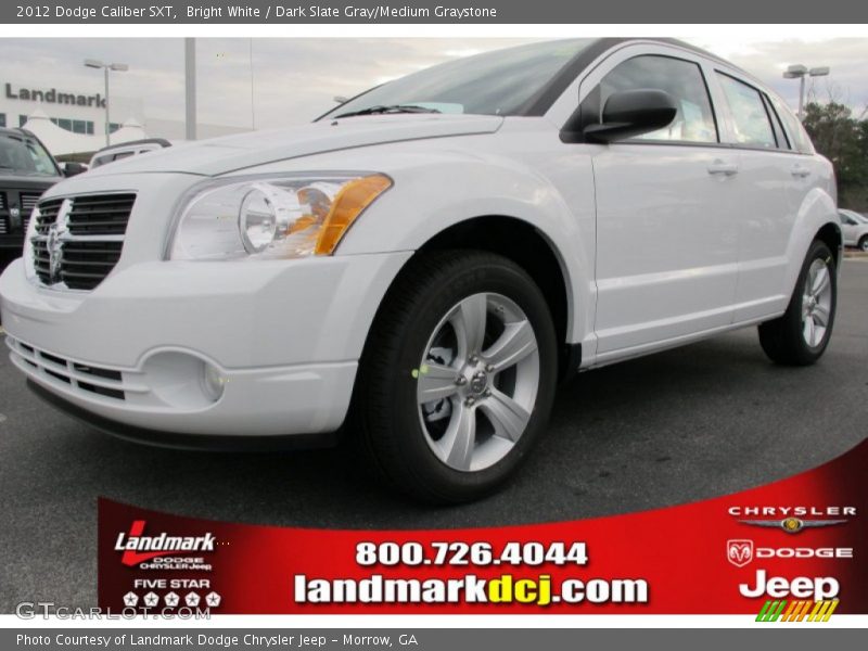 Bright White / Dark Slate Gray/Medium Graystone 2012 Dodge Caliber SXT