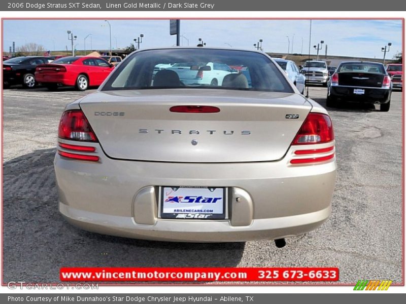 Linen Gold Metallic / Dark Slate Grey 2006 Dodge Stratus SXT Sedan