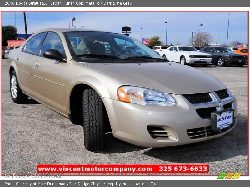 Linen Gold Metallic / Dark Slate Grey 2006 Dodge Stratus SXT Sedan