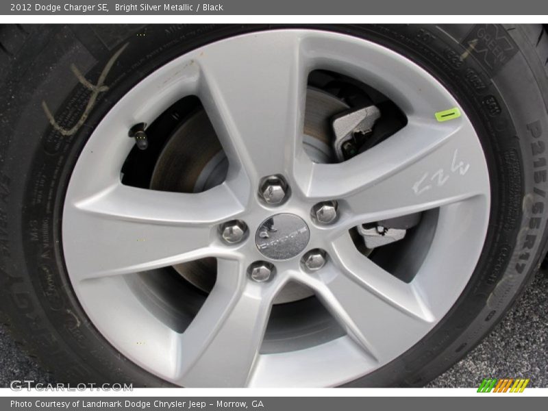 Bright Silver Metallic / Black 2012 Dodge Charger SE