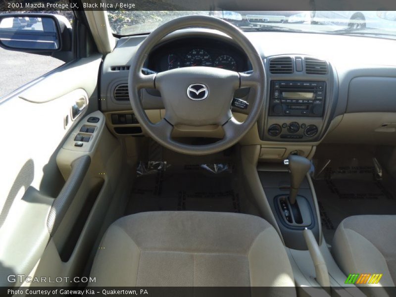 Black Mica / Beige 2001 Mazda Protege LX