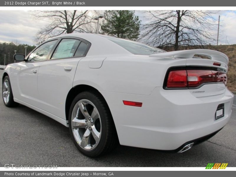 Bright White / Black 2012 Dodge Charger SXT