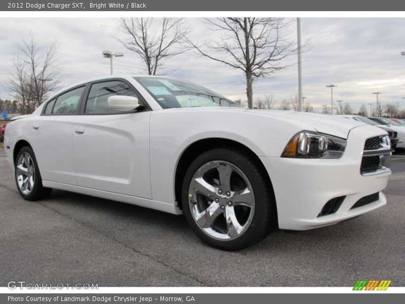 Bright White / Black 2012 Dodge Charger SXT