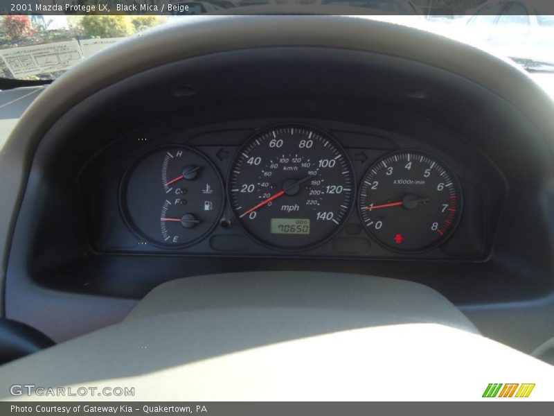 Black Mica / Beige 2001 Mazda Protege LX