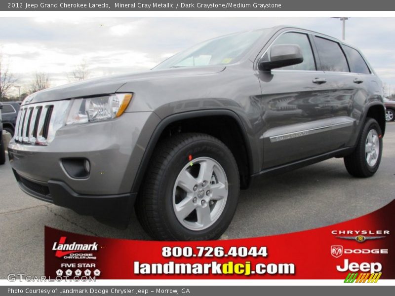 Mineral Gray Metallic / Dark Graystone/Medium Graystone 2012 Jeep Grand Cherokee Laredo