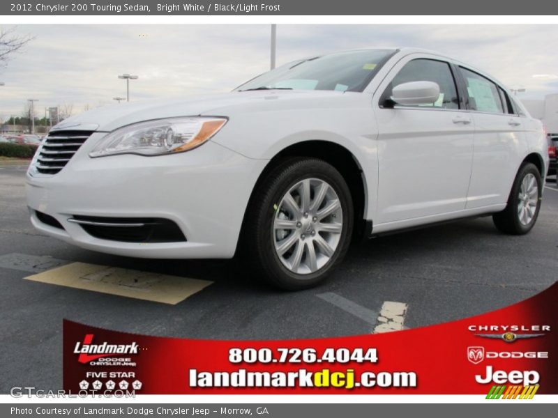 Bright White / Black/Light Frost 2012 Chrysler 200 Touring Sedan