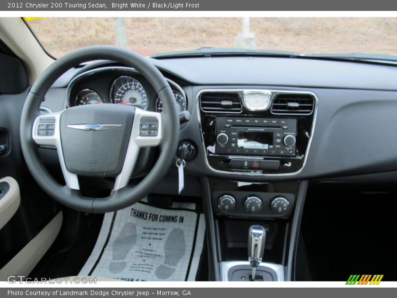Bright White / Black/Light Frost 2012 Chrysler 200 Touring Sedan