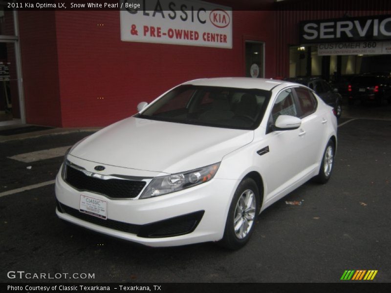 Snow White Pearl / Beige 2011 Kia Optima LX