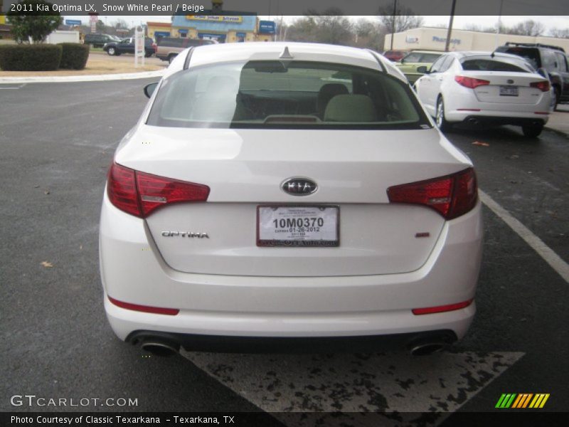Snow White Pearl / Beige 2011 Kia Optima LX