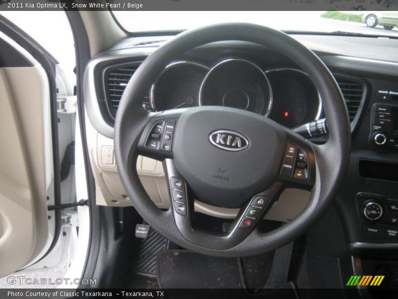 Snow White Pearl / Beige 2011 Kia Optima LX