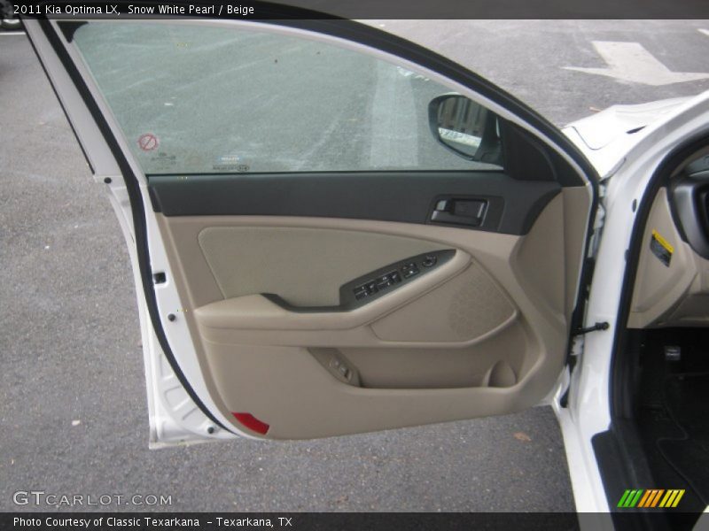 Snow White Pearl / Beige 2011 Kia Optima LX