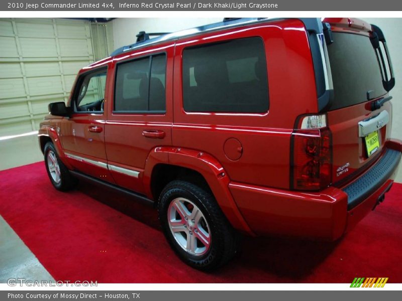 Inferno Red Crystal Pearl / Dark Khaki/Light Graystone 2010 Jeep Commander Limited 4x4