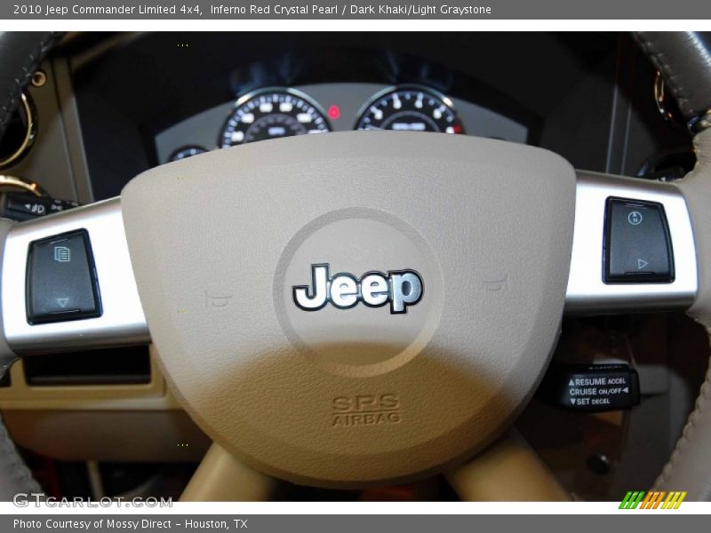 Inferno Red Crystal Pearl / Dark Khaki/Light Graystone 2010 Jeep Commander Limited 4x4