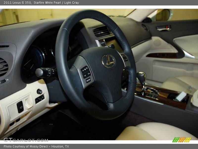 Starfire White Pearl / Light Gray 2011 Lexus IS 350