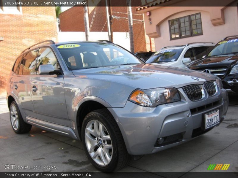 Silver Grey Metallic / Black 2006 BMW X3 3.0i
