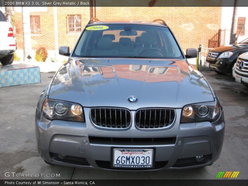 Silver Grey Metallic / Black 2006 BMW X3 3.0i