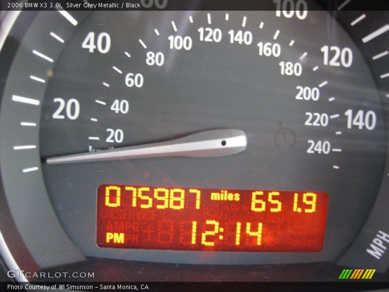Silver Grey Metallic / Black 2006 BMW X3 3.0i
