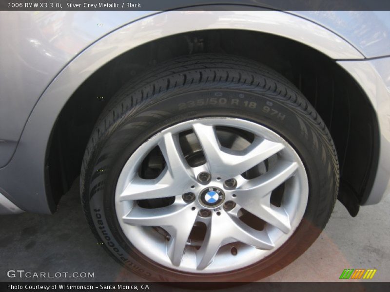 Silver Grey Metallic / Black 2006 BMW X3 3.0i