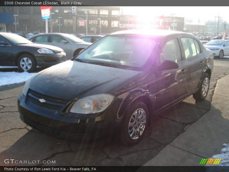 Black / Gray 2008 Chevrolet Cobalt LS Sedan