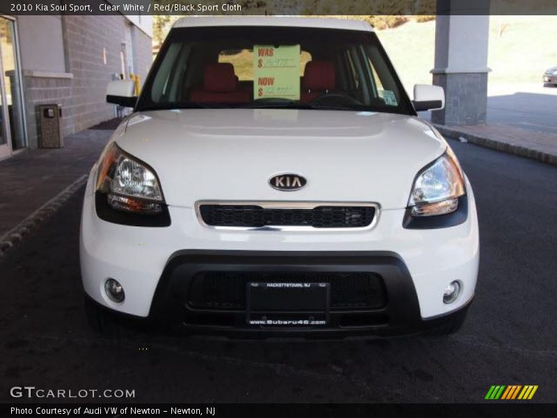 Clear White / Red/Black Sport Cloth 2010 Kia Soul Sport