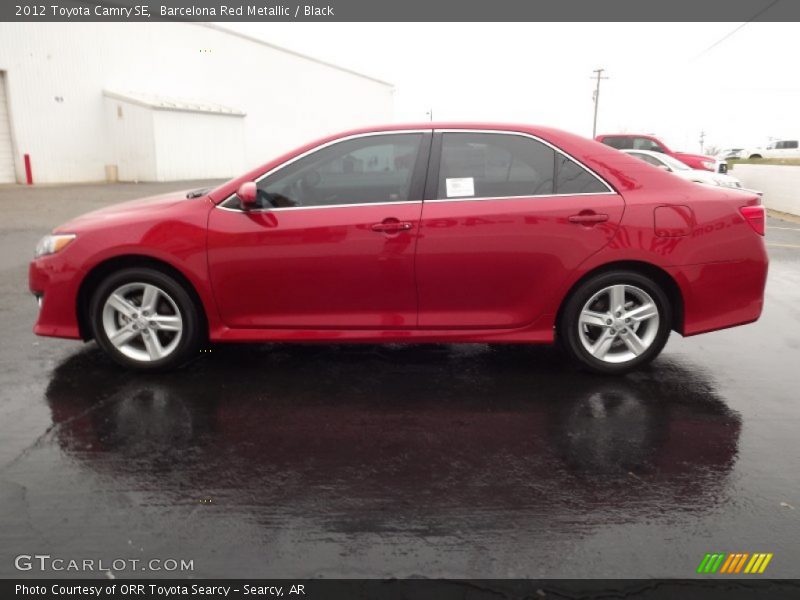 Barcelona Red Metallic / Black 2012 Toyota Camry SE
