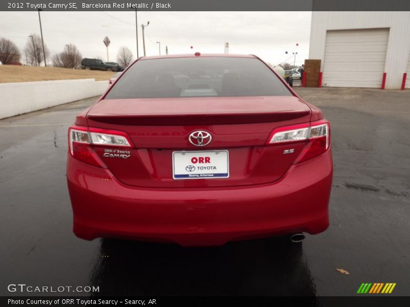 Barcelona Red Metallic / Black 2012 Toyota Camry SE