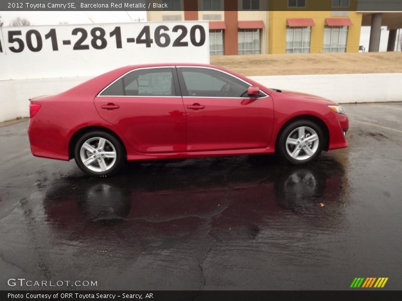 Barcelona Red Metallic / Black 2012 Toyota Camry SE